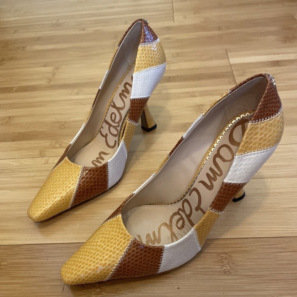 Sam Edelman Patchwork Multicolored Neutral Leathe… - image 4